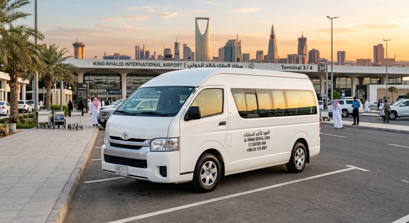 12 Seater Toyota Hiace Van Rental Riyadh - 12 seater airport transfer Olaya DQ - Professional driver - Riyadh